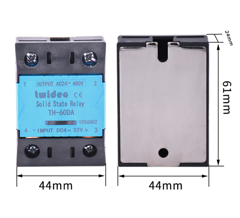 TWIDEC Single Phase Solid State Relay TH-25DA 25A DC-AC DC4~32V/AC24~480V