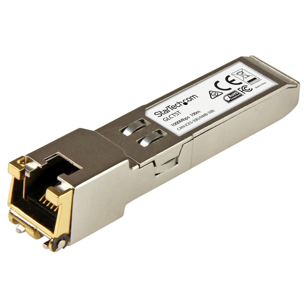 StarTech Cisco GLC-T Compatible Gb RJ45 Copper SFP Transceiver Module, 10 Pk