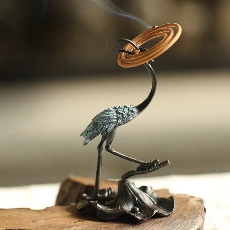 Incense Insert Holder Line Incense Insert Incense Rack Antique Blue Crane Asking