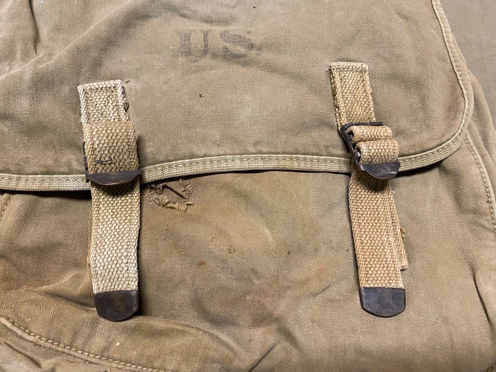 ORIGINAL WWII US AIRBORNE PARATROOPER M1936 MUSETTE JUMP BAG-OD#3