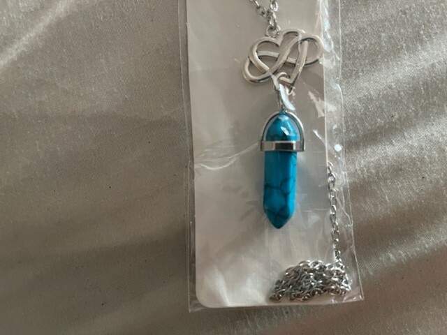 Pendulum/ Necklace  with Chain,Turquoise  Stone  New
