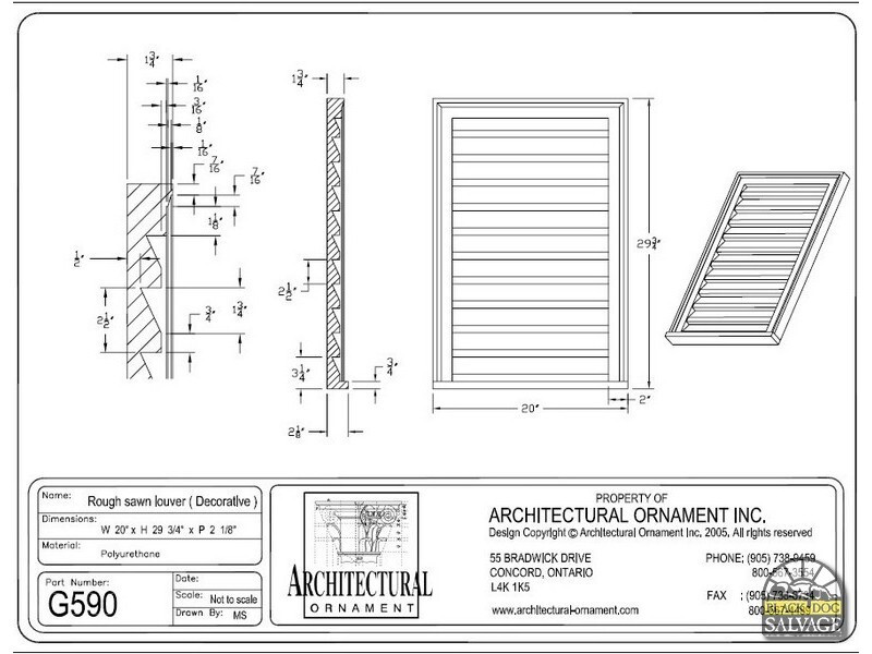 Composite Rectangular Louver, Decorative