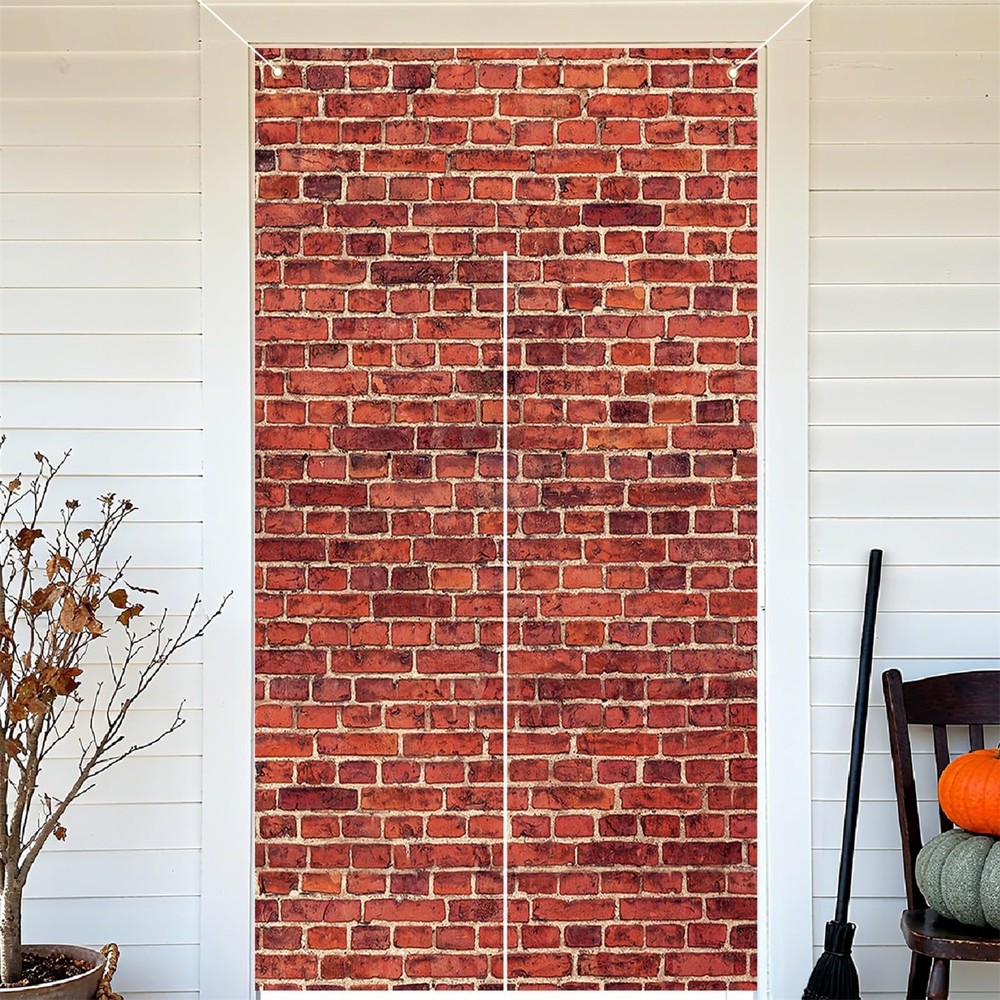 Brick Wall Backdrop Halloween Red Brick Wall Backdrop Decorations for Birthda...