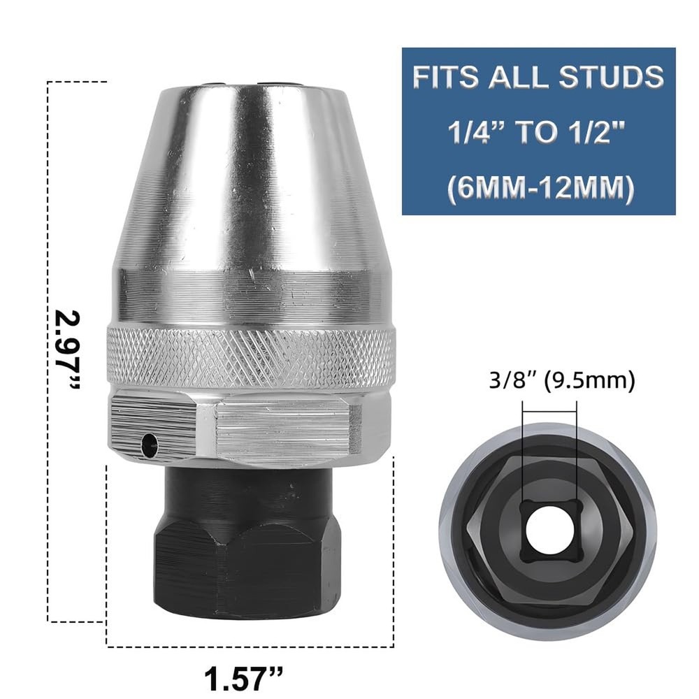 Damaged Bolt and Stud Extractor Tool 3/8" Drive Broken Stud Remover Bolt Extr...