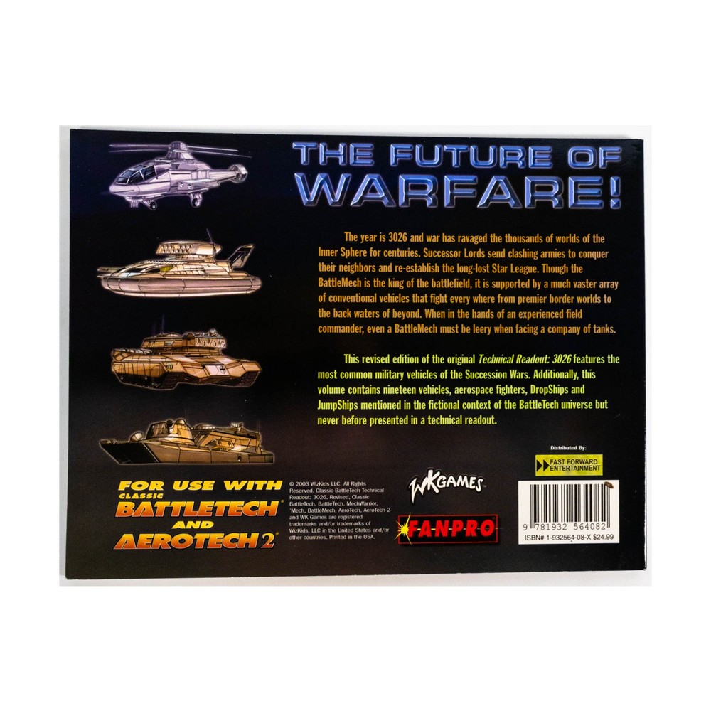 Fanpro Battletech Technical Readout 3026 - The Succession Wars (Revised E VG+