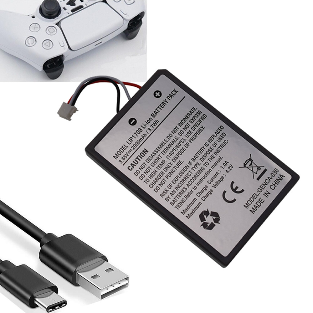 LIP1708 Rechargeable Battery for Sony PS5 DualSense Wireless Controller +Cable