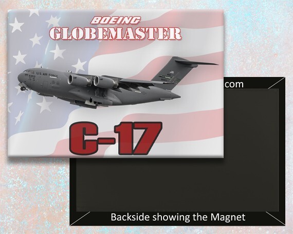 C-17 Globemaster Handmade 3.25" x 2.25" Fridge Magnet (PMW12030)