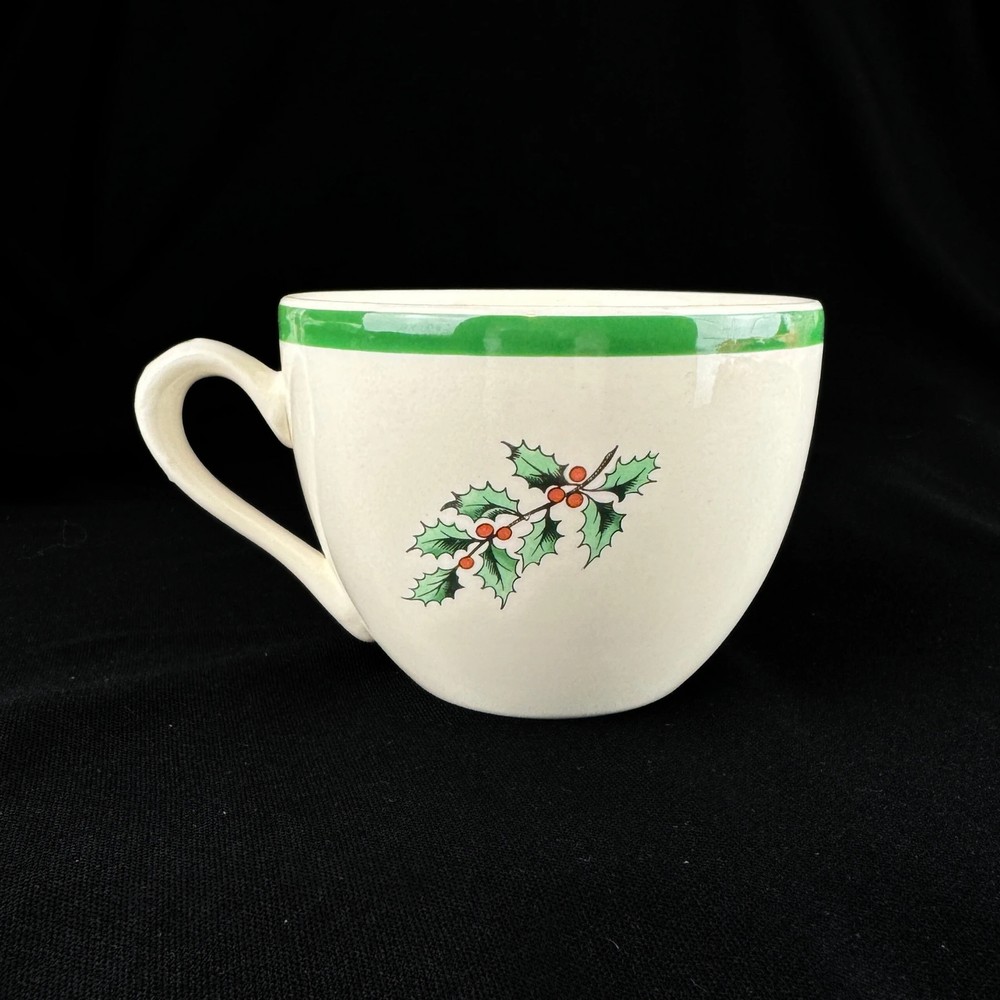 Spode CHRISTMAS TREE (Green Trim) Flat Cup