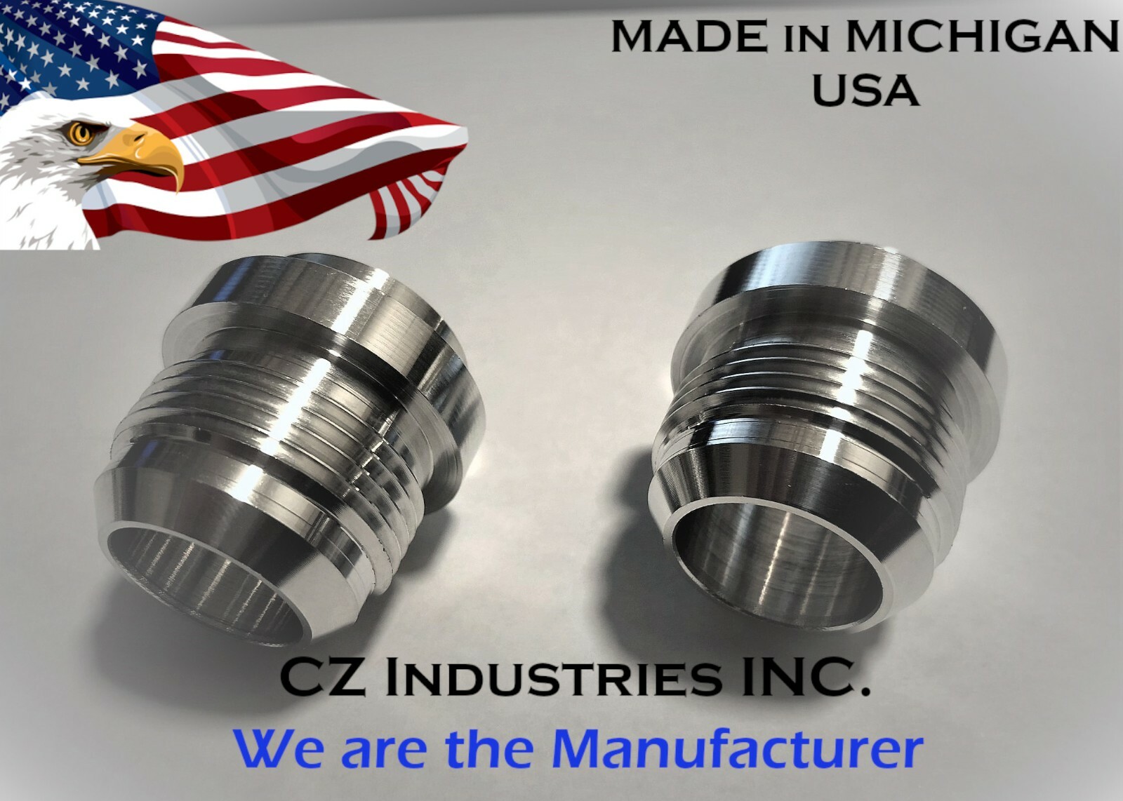 AN16, 16 AN QTY:2 MALE BILLET 6061T6 ALUMINUM WELD ON / WELD IN FITTING BUNG