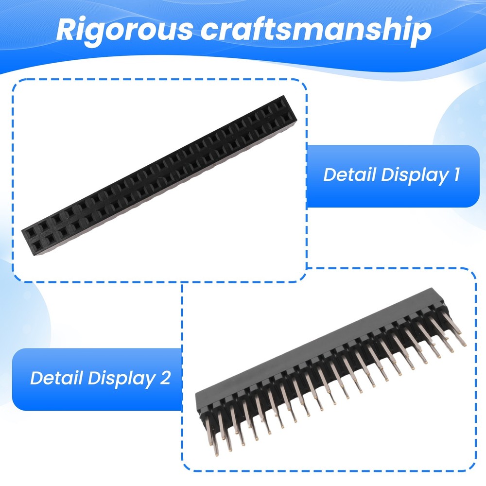2 x 20 (40 Pin) Stack Head for A+/ B+/ Pi 2/ Pi 3 Extra High Head (Pack 5410