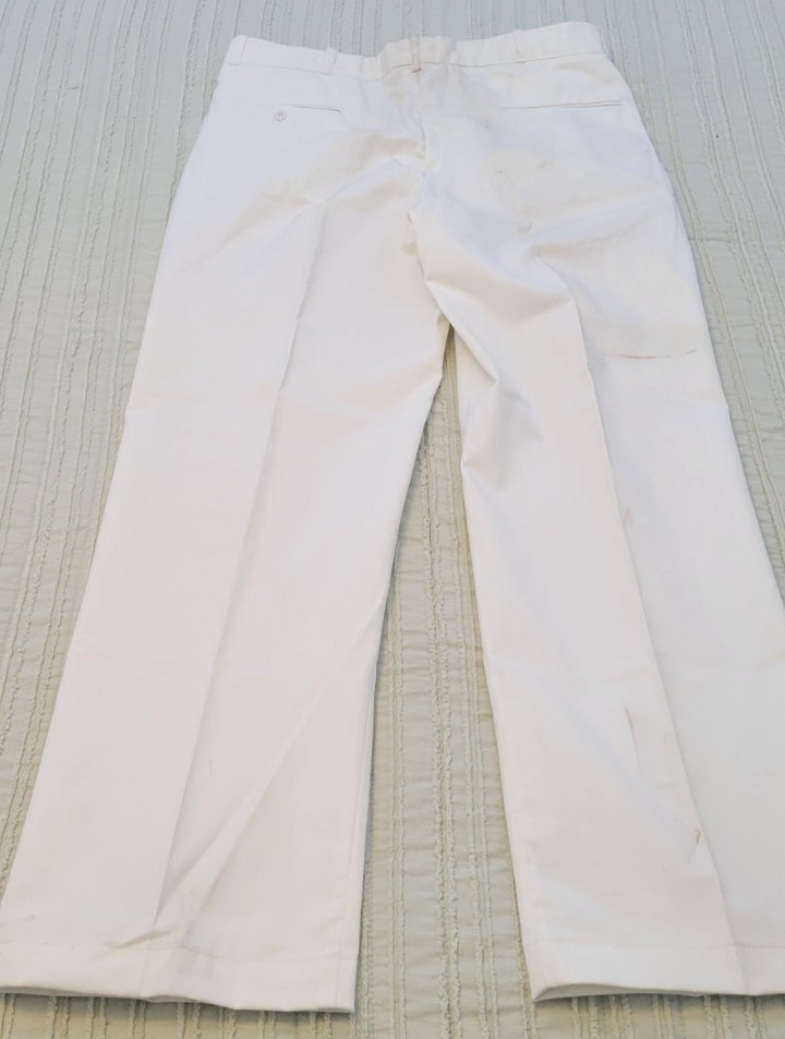 Sailor Flare Pants Military White Creighton Vintage 1970's Navy Size 35x35 ?