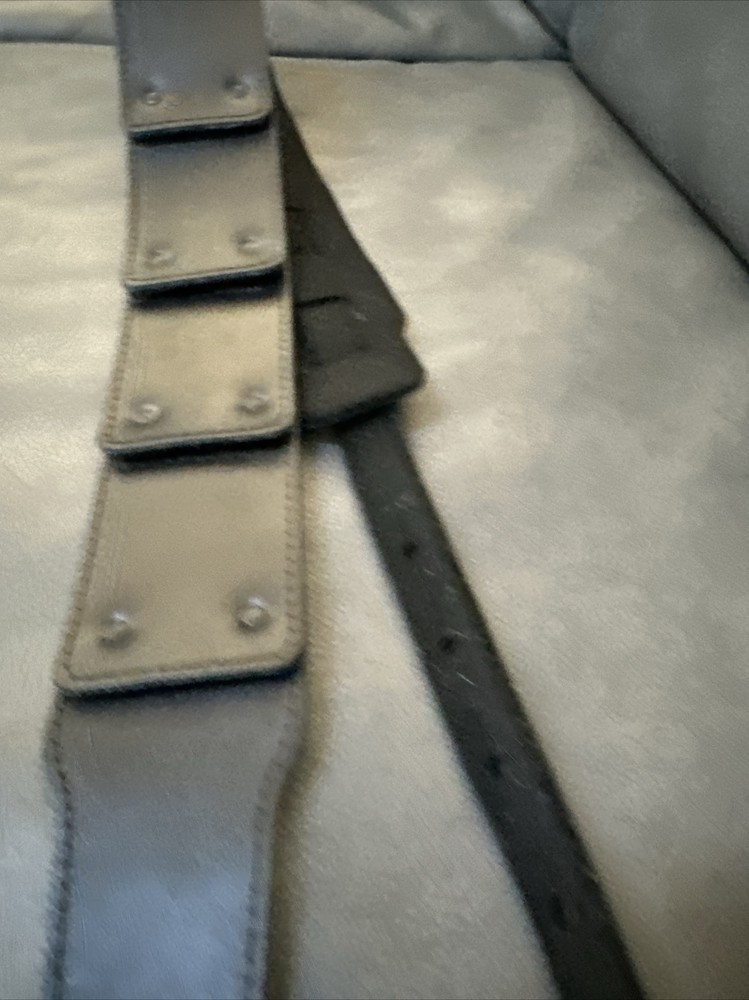 Leather Guitar Strap - Black - 3’ Wide