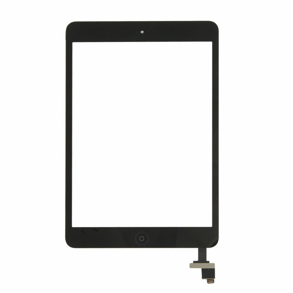 Black Touch Screen Glass Digitizer Replacement IC Home Button for iPad Mini 1 2