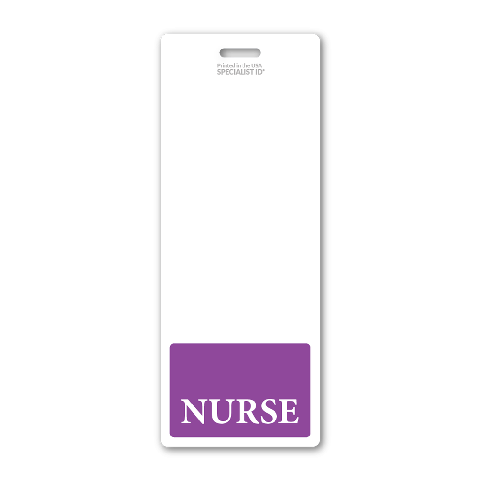 5 pack - Oversized NURSE Badge Buddy - Extra Long Vertical ID Backer for Nurses