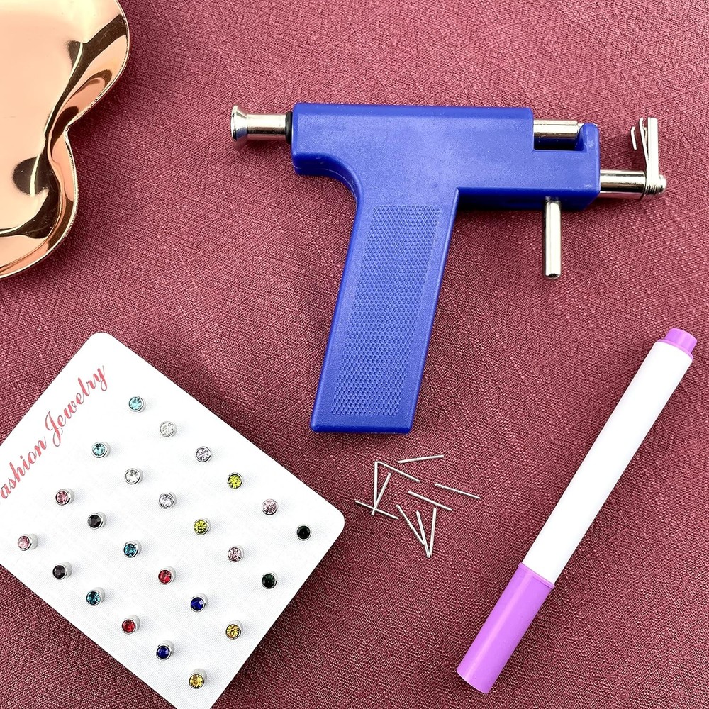 Ear Piercing Kit,Premium Gun Kit with Hypoallergenic Blue