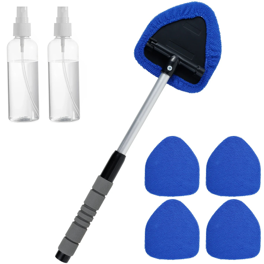 7 Pcs Windscreen Extendable Microfiber Glass Cleaner with 4x Cleaning Pads