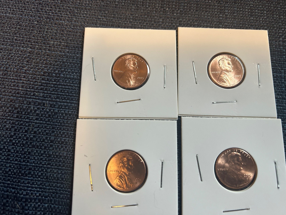 2025 P & D LICOLN CENTS FRESH FROM ROLLS 2 COIN SET