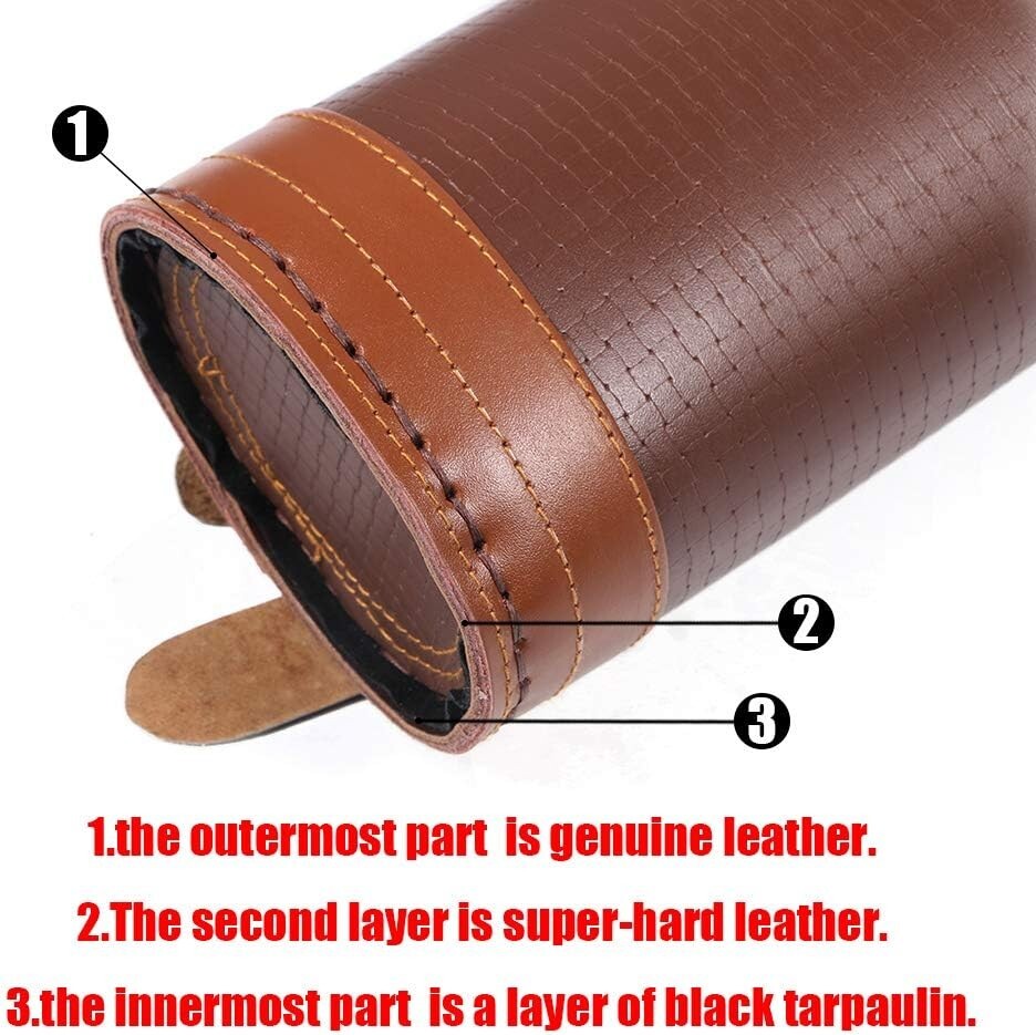 Versatile Leather Archery Quiver with Adjustable Strap - Left/Right Handed