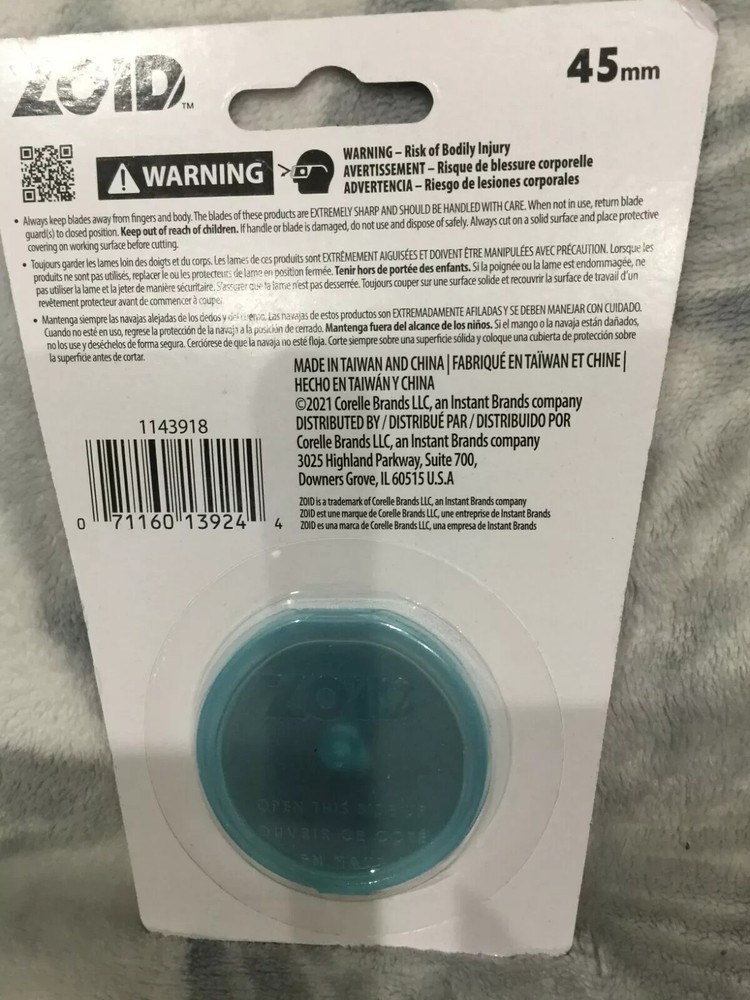ZOID Tools 45mm Rotary Cutter Blade Refill, 1-pack