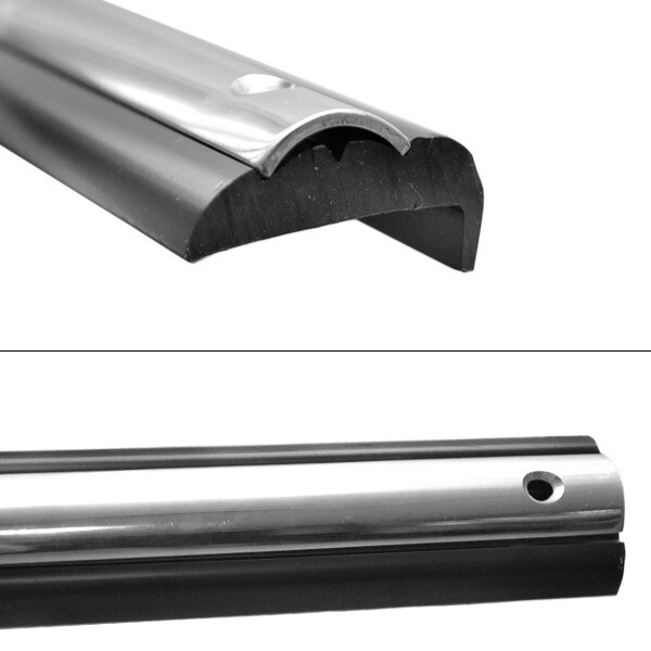 Barbour Boat Rub Rail Kit w/Stainless Steel Insert Black 1 1/2 x 50 FT