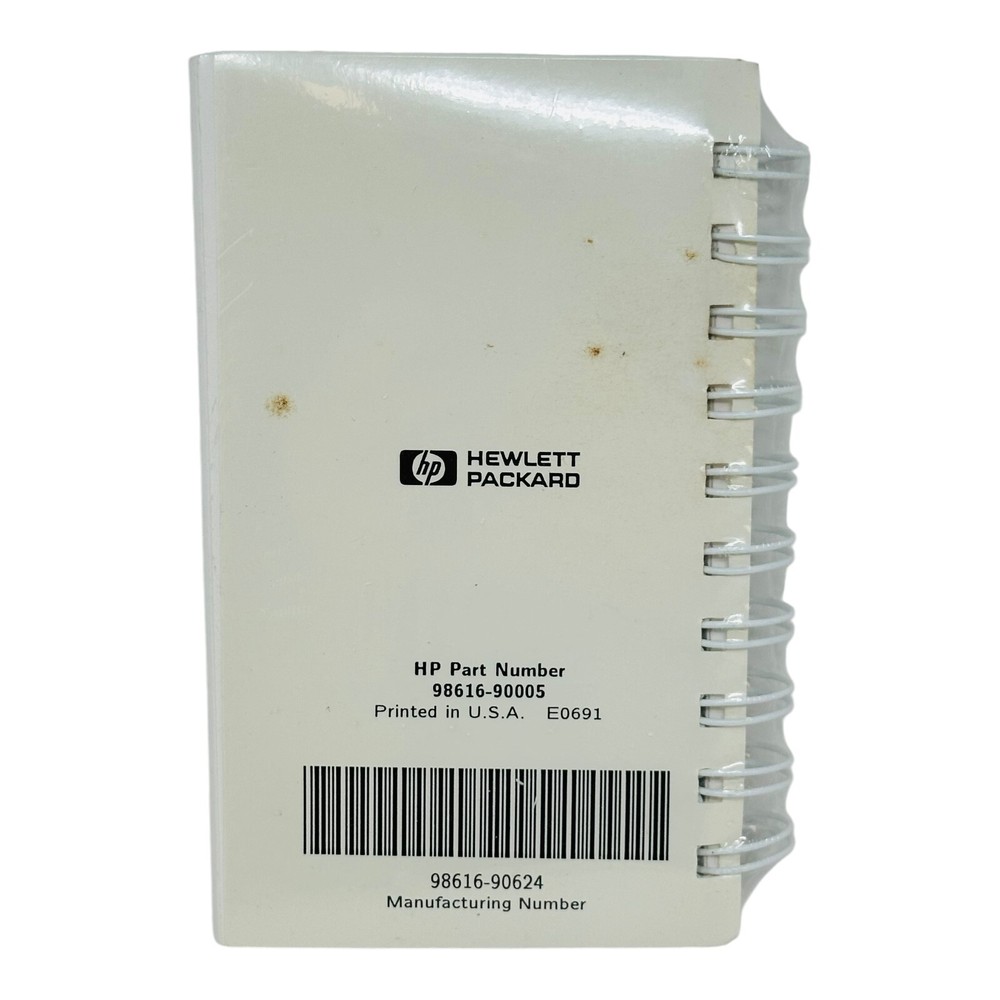 HP BASIC CONDENSED REFERENCE MANUAL P/N 98616-900005 NEW/NOS