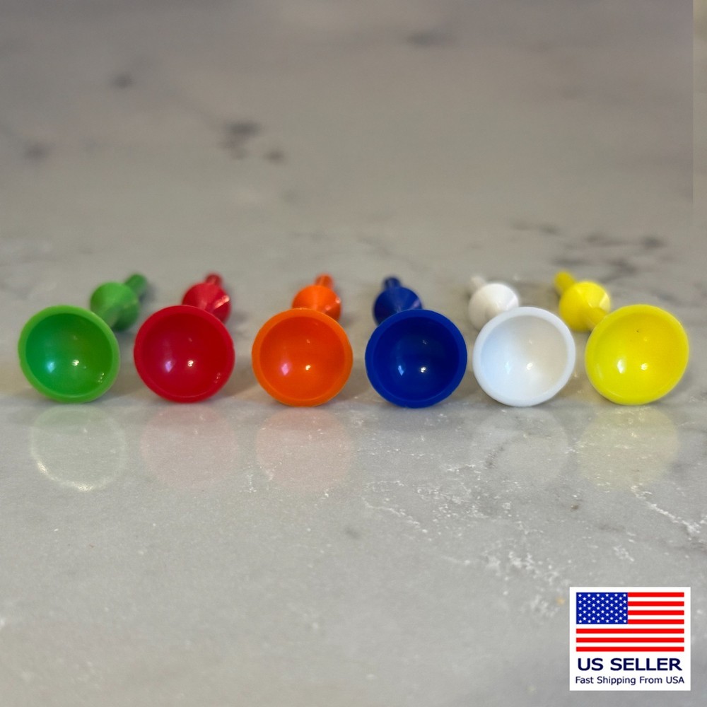 Martini Golf 3-1/4" Durable Plastic Step-Up Tees | Consistent Height | 6 Pack