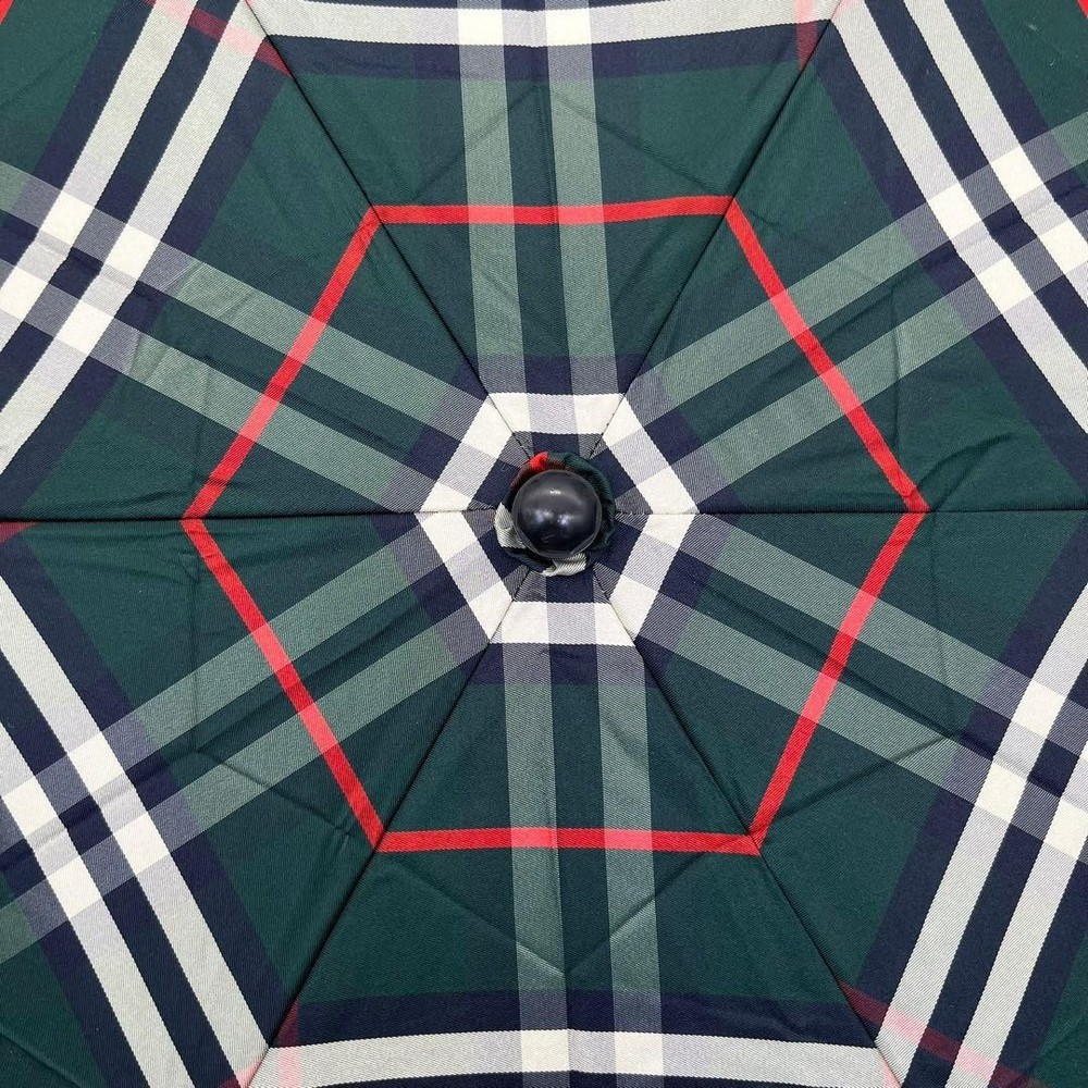 Burberry Nova Check Foldable Umbrella Compact Green Authentic Genuine