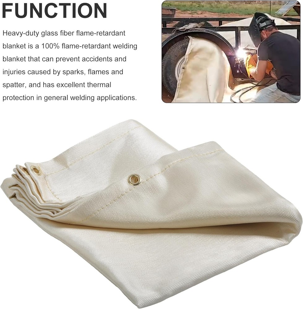 Welding Blanket Fire Retardant Safety Shield Grommets