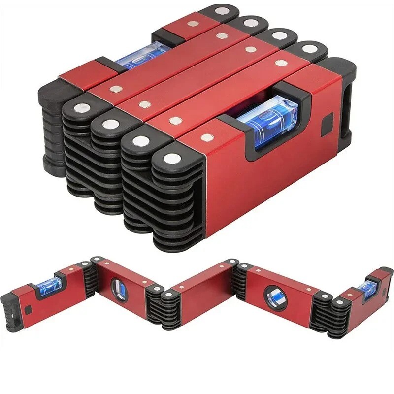 Five Folded Level Angle Measurement By Ruler Strong Magnetic Leveling Ruler