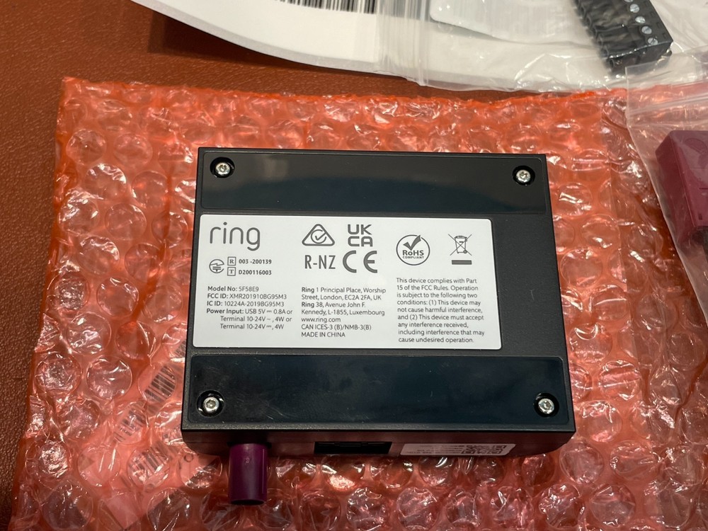 Ring Access Control Model No 5F58E9 REV V6