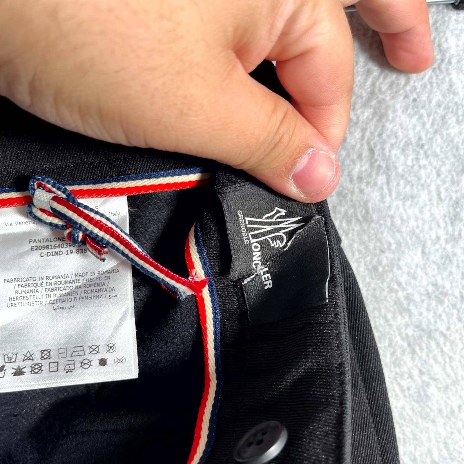 Moncler Grenoble Stirrup Ski Pants Womens 26 Black Twill (Tag Torn)