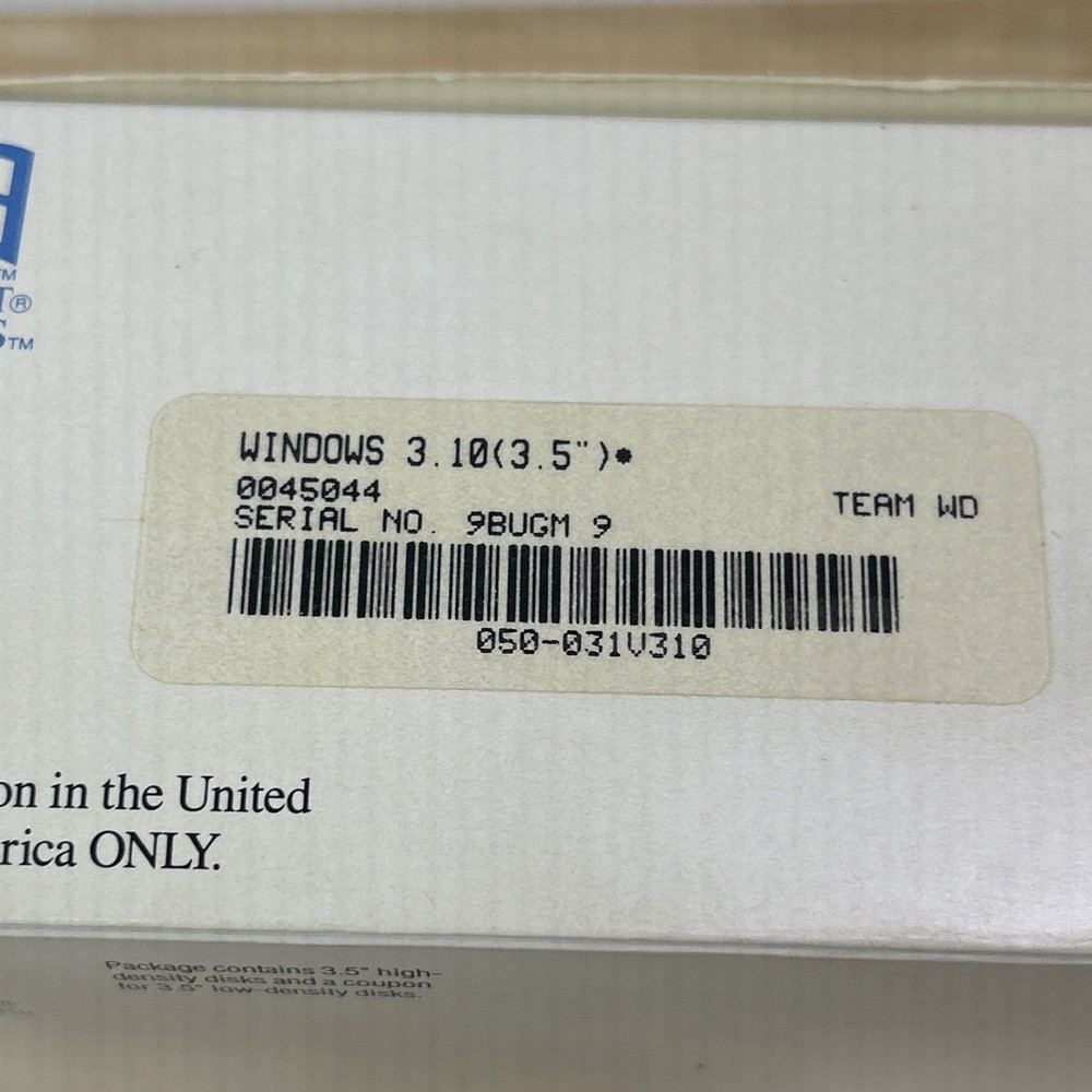 Microsoft Windows 3.1 Operating System Vintage PC Software Complete 6 Disk Set