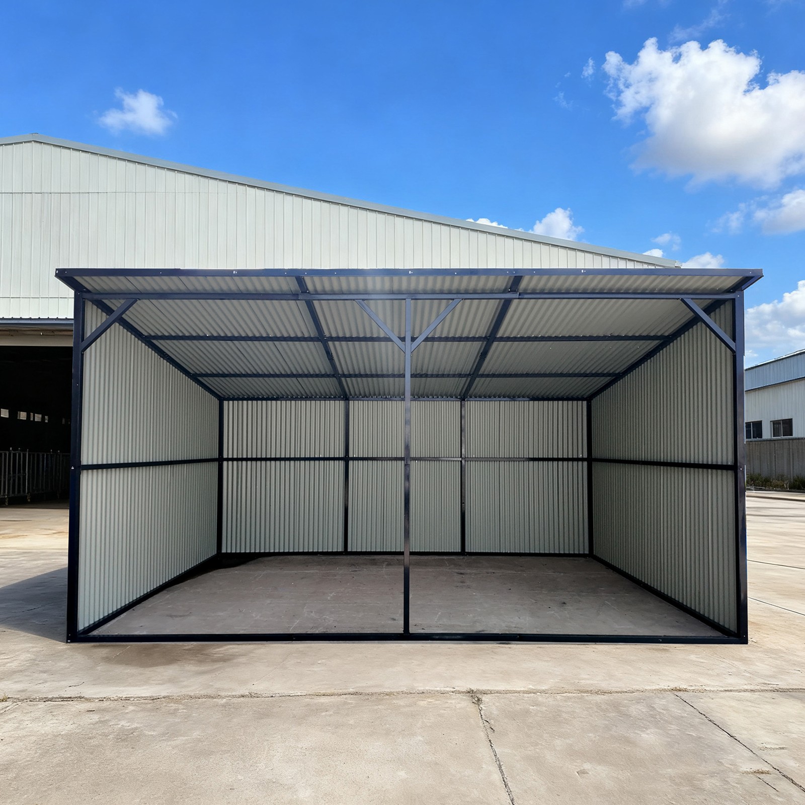 Winter 20'x12' Galvanized Metal Livestock Shelter Building for Farm FREE SHIPING