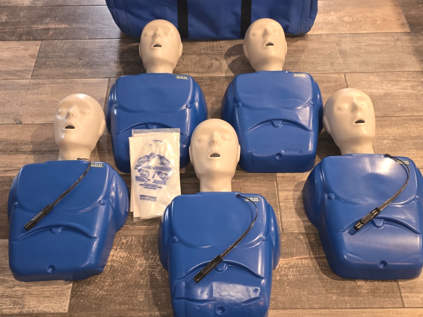 CPR Prompt Adult Training Mannequin Set (5) w/ Carry Bag & Accessories CPR/AED T