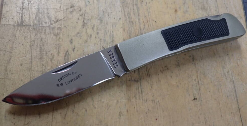 GERBER folding knife loveless design rubber without box