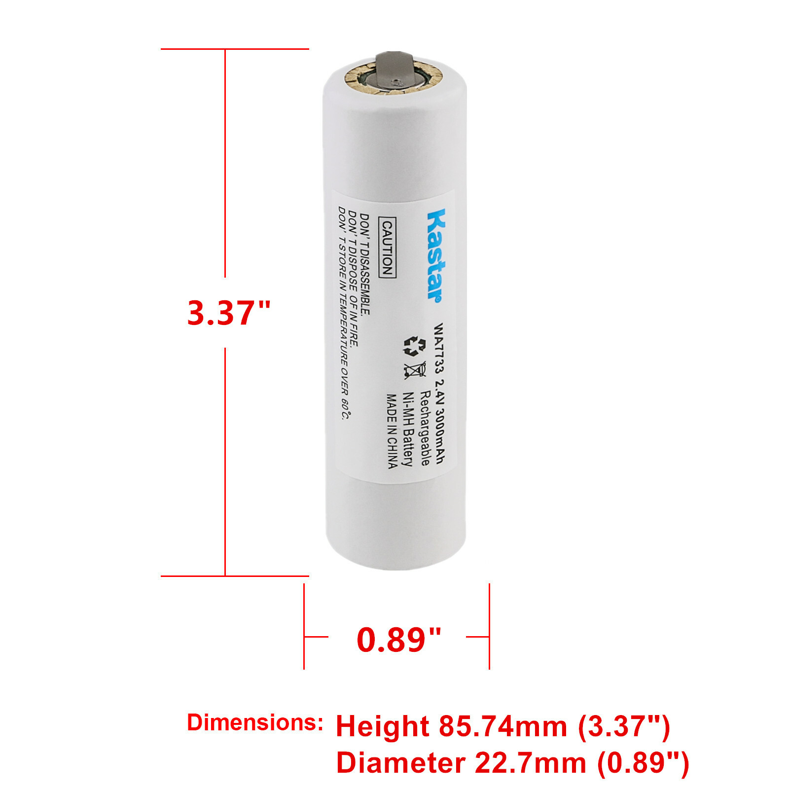 Kastar Iso-Tip 7733 Replacement Battery For Cordless Iron 7700 00040-100 370-216