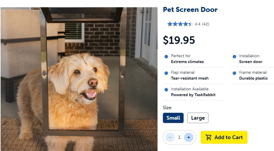 PETSAFE Pet Screen Door (S) (NEW)