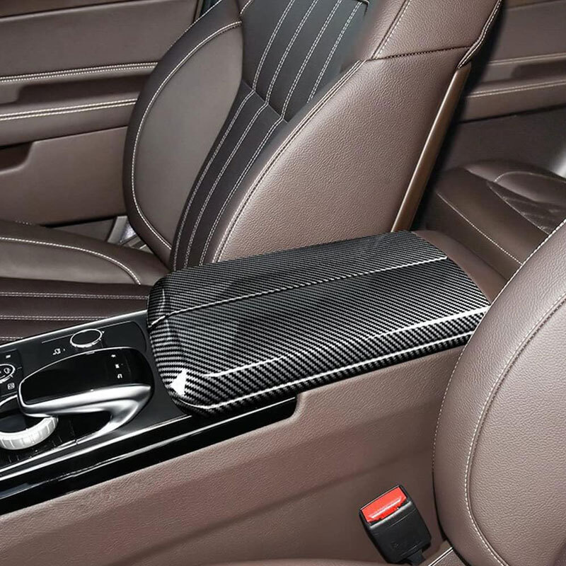For Mercedes GLE Class SUV Coupe 2015-2019 Carbon Fiber Armrest Box Panel Cover