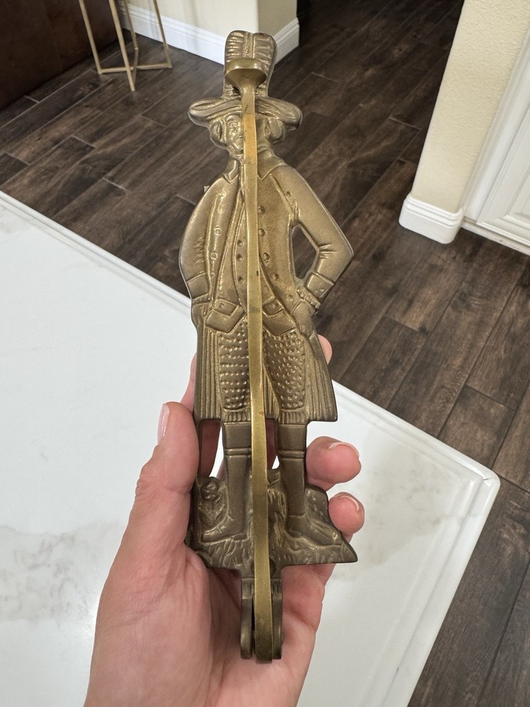 Brass Colonial Man, Cloths Wall Hanger/Hook/Bracket