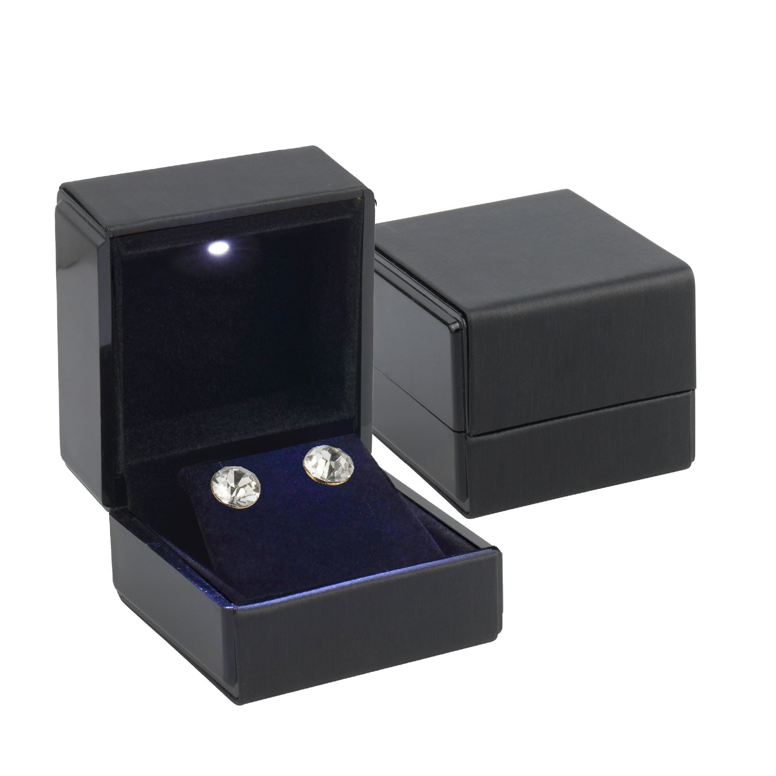 Square LED Earring Box Black