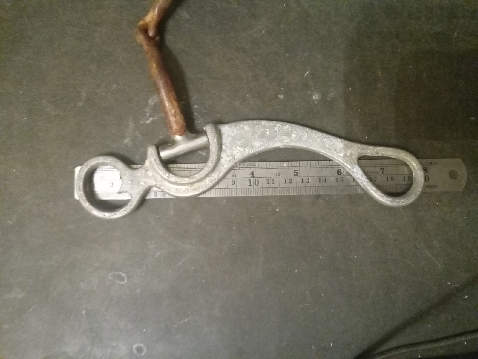 Francois Gauthier sweet iron snaffle mouth 5 in show bit engraved aluminum