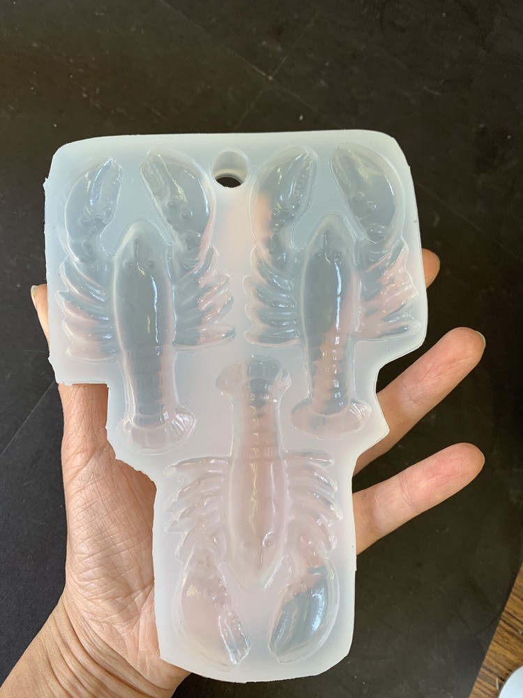 Silicone Lobster Mold 3 cavies easy release