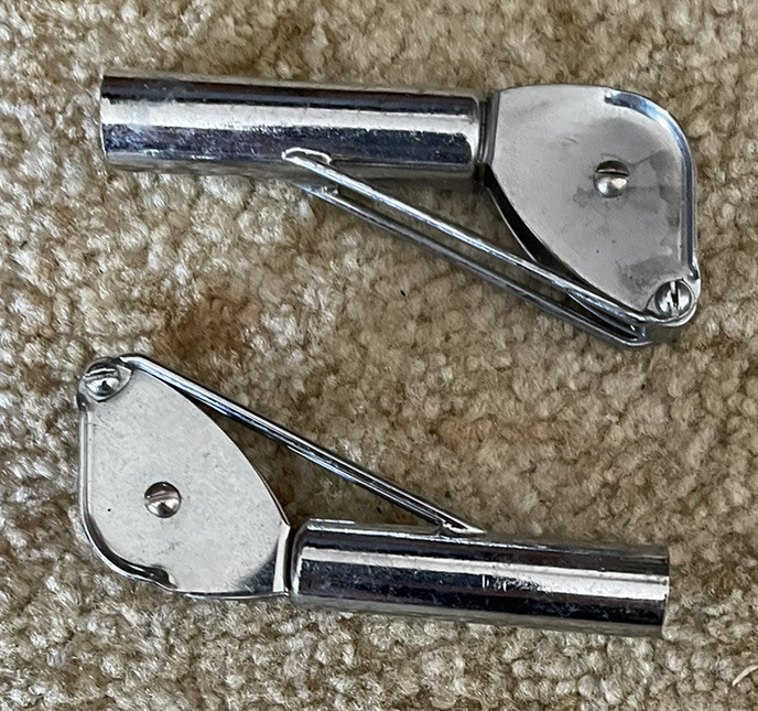 2 NOS Allan Stainless Replacement Roller Rod Tips