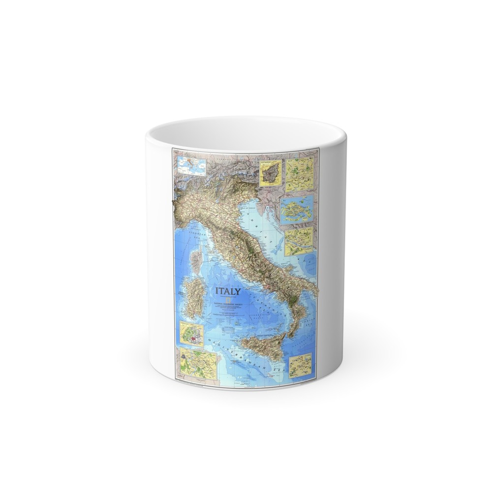 Italy (1995) (Map) Color Changing Mug 11oz