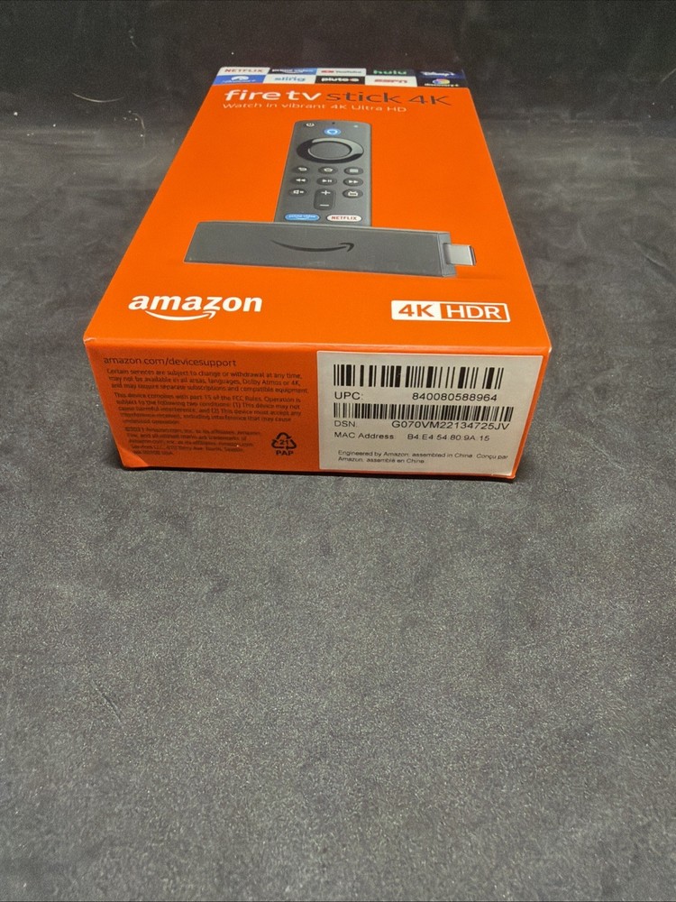 Amazon Fire 4K HDR Streaming Media Player - Black