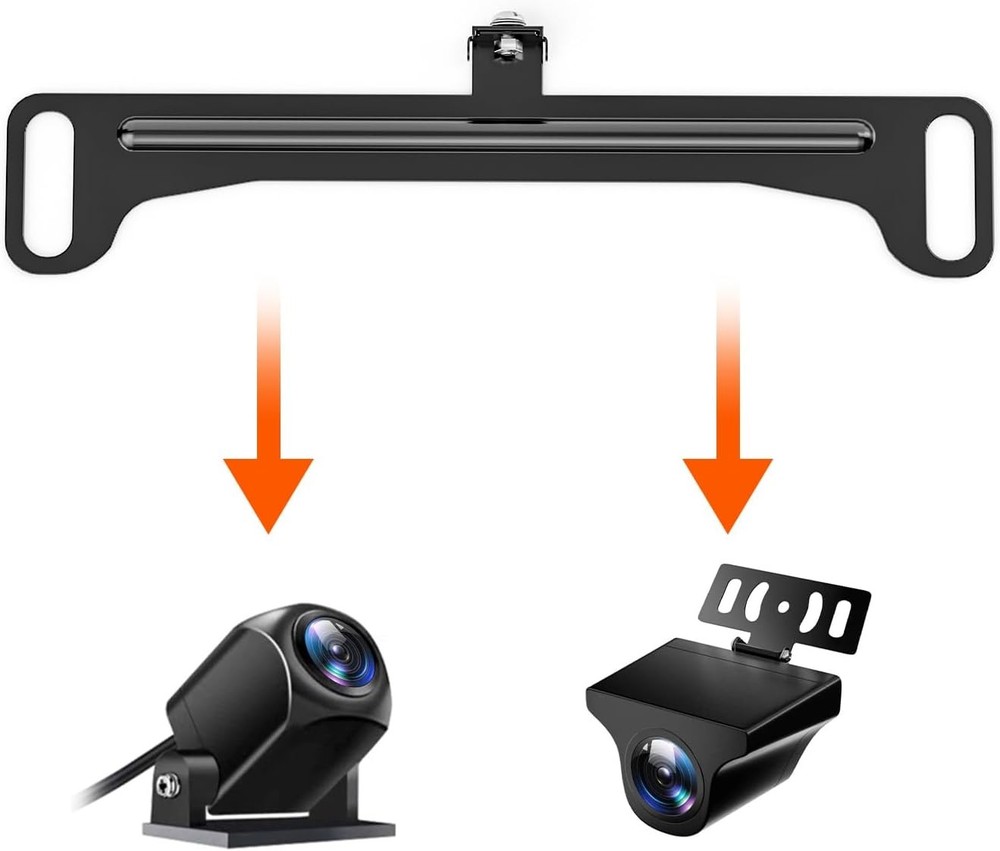 WOLFBOX Reverse Rear Camera License Plate Bracket, Installation Holder for Backu