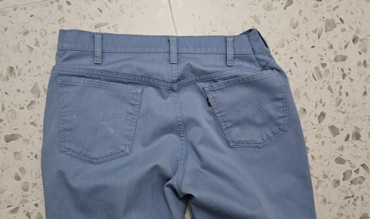 VTG 70s Levi's Sta-Prest Blue Boot Cut Corduroy Pants 32 (34/35) X 30