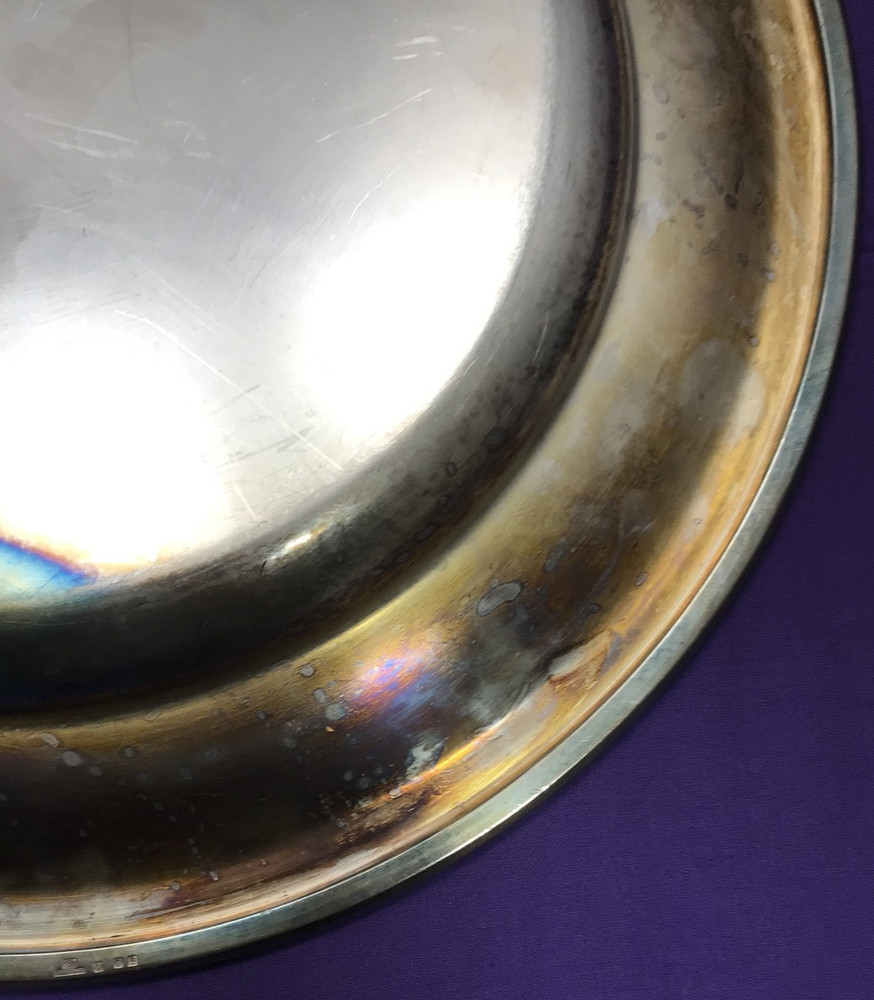 CHRISTOFLE Silverplated 16" ROUND TRAY