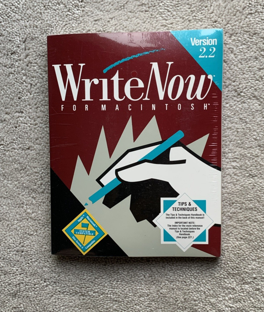 Vintage Write Now v. 2.2; Word Processor for Mac; Sealed