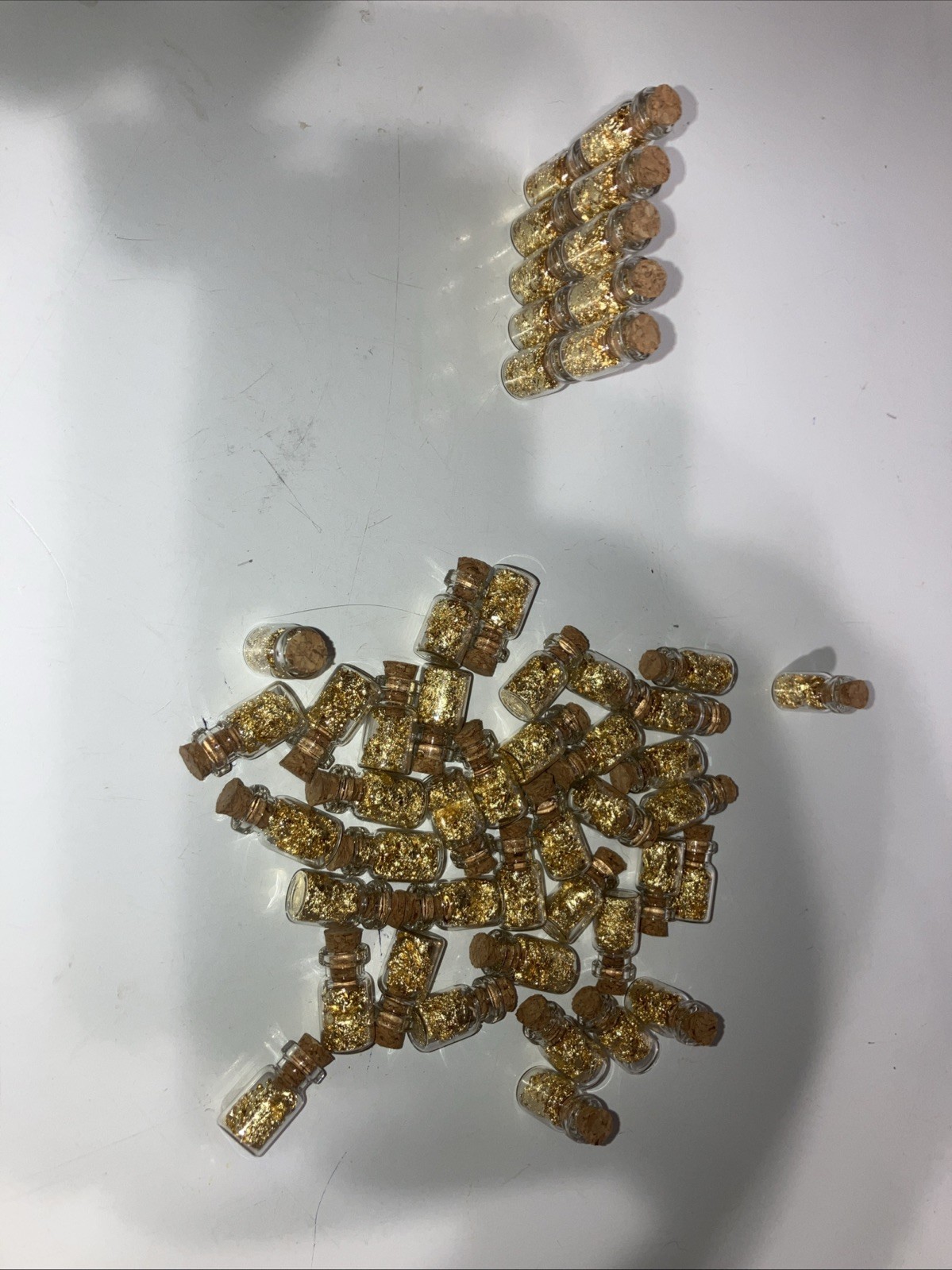 10 Bottles of Gold Leaf Flakes....1ml.... Lowest Price online !!